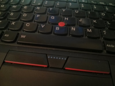 Trackpad with physical TrackPoint buttons fitted in a Lenovo ThinkPad T440s